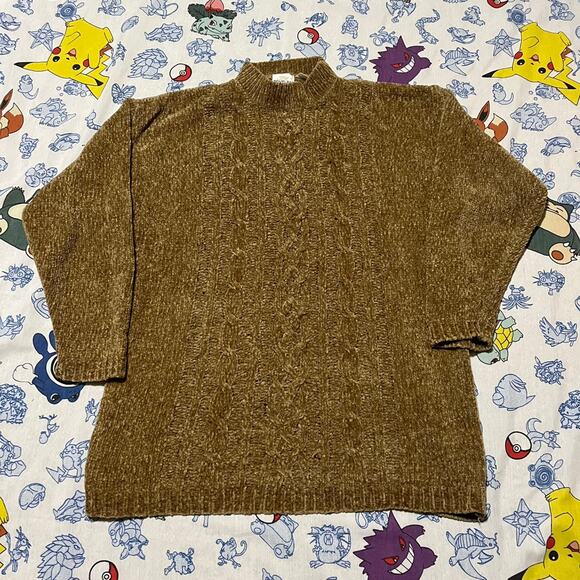 Vintage 90s JR Bentley Tan Acrylic Sweater - Picture 1 of 3